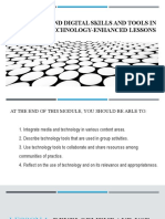 Non-Digital and Digital Skills and Tools in Delivering Technology-Enhanced Lessons