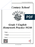 New Century School: Grade 5 English Homework Practice 5024b