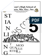St. Vincent's High School of Bonifacio, Mis. Occ., Inc.: MOD ULE 1-3 Firs T QUA Rter
