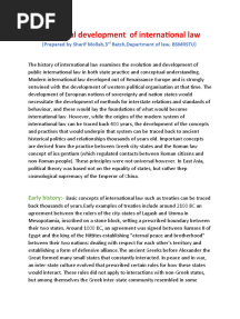 History of International Law