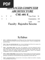 Advanced Computer Architecture: CSE-401 E