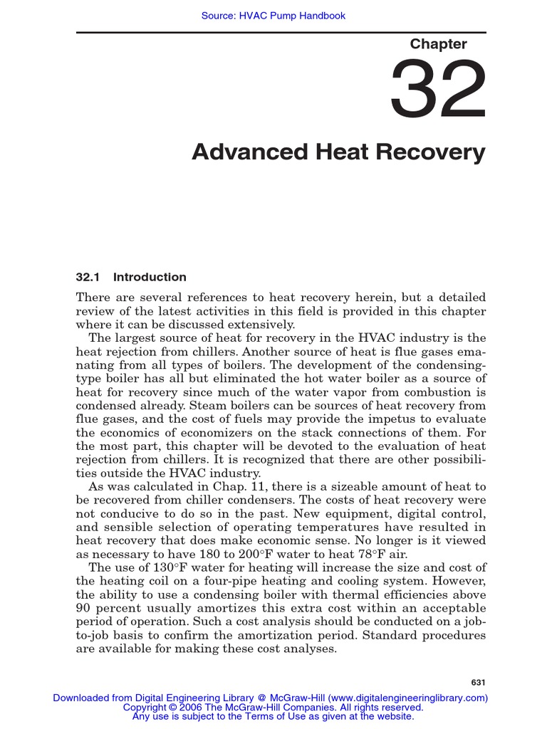 Advanced Heat Recovery Source HVAC Pump Handbook PDF Heat