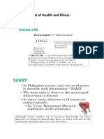 Handout On Filipino Concept of Health and Illness