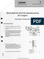 01-93 10 27 Drive shaft for the fuel injection pump D11 engine