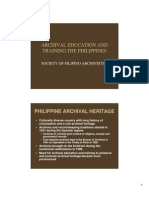 Archival Education and Training The Philippines