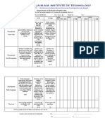 Rubrics Sheet For Tech. Seminar - 2020-21