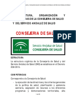 Estructura General y Detallada de La Consejería de Salud de La Junta de Andalucía