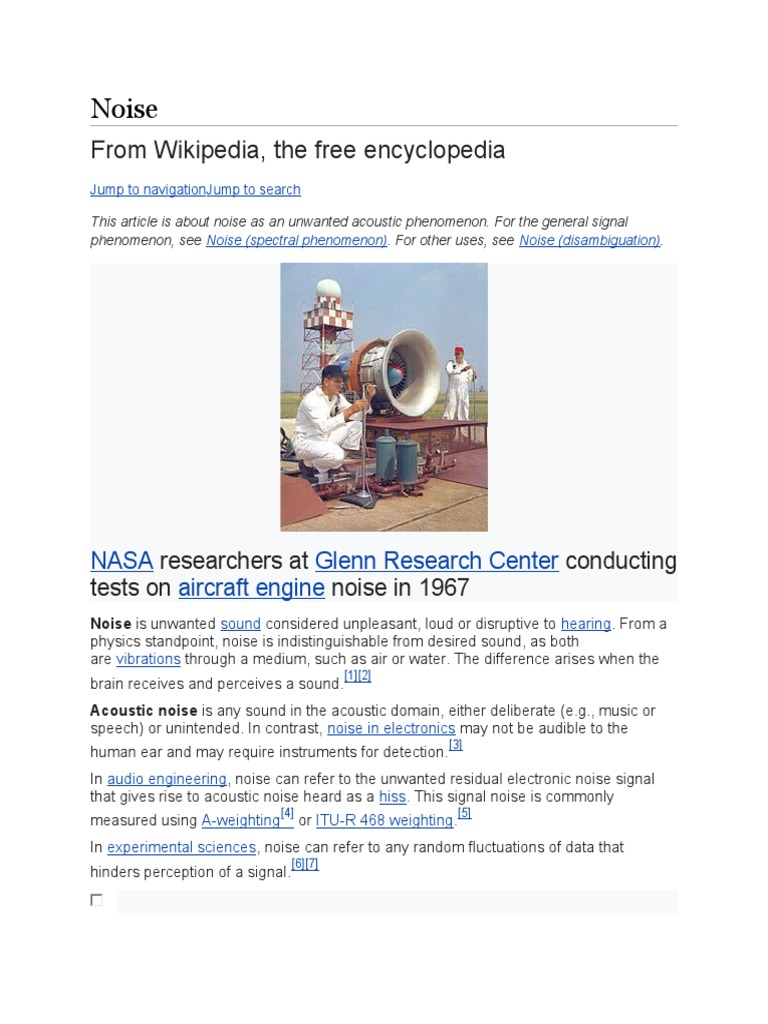 Noise From Wikipedia, The Free Encyclopedia PDF Noise Sound