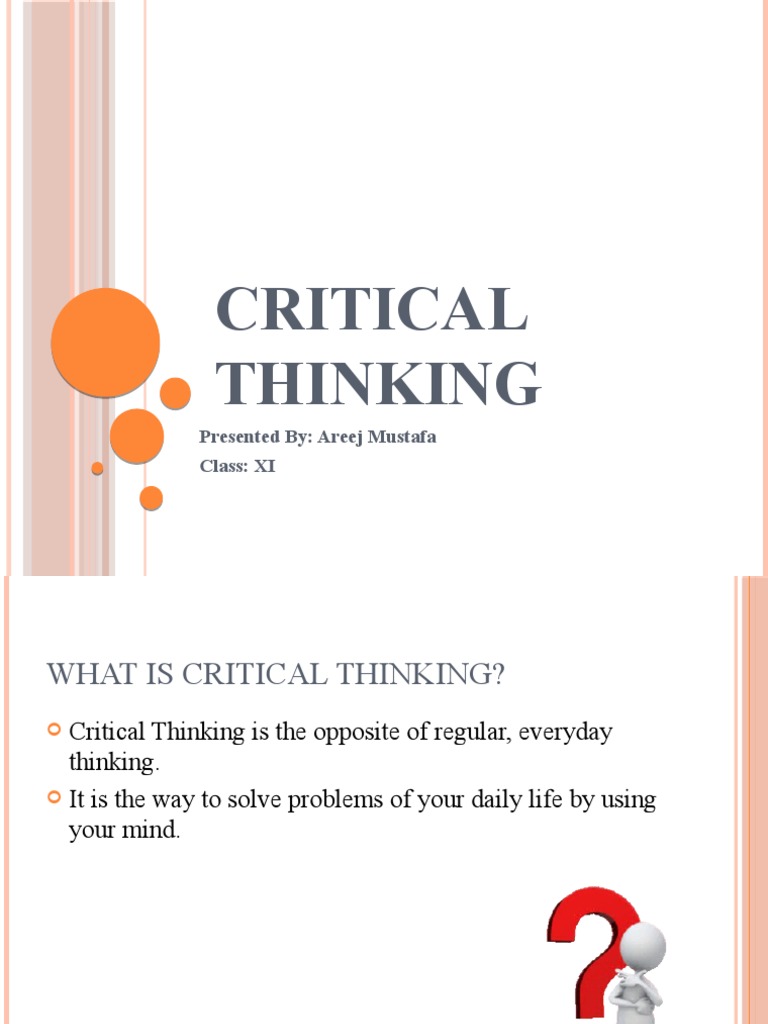 Understanding Critical Thinking Steps | PDF