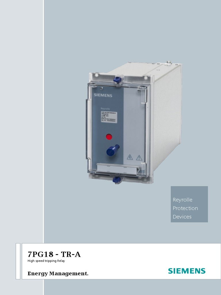 7PG18 TR-A Relay Specifications Guide | PDF | Relay | Equipment