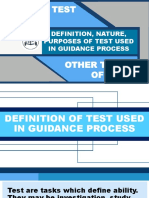 Types of Test: Definition, Nature, Purposes of Test Used in Guidance Process