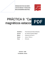 Práctica 9. Campos Magnéticos Estacionarios.