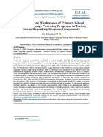 Strengths and Weaknesses of Primary School English Language Teaching Programs in Turkey: Issues Regarding Program Components