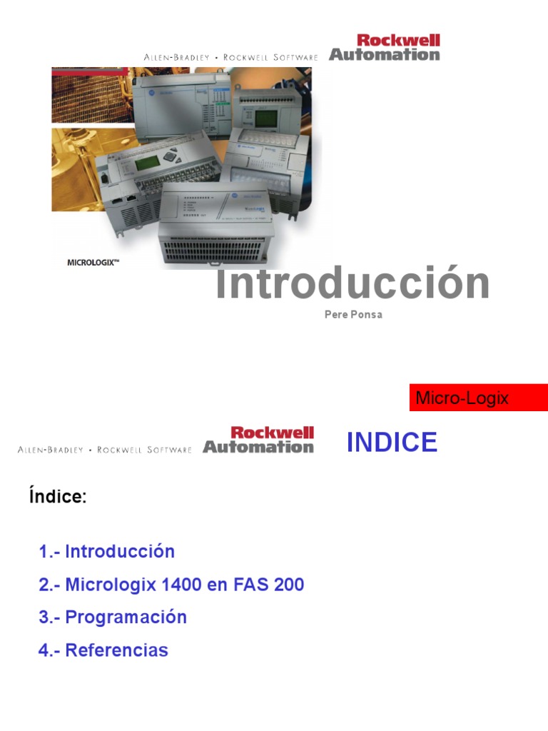 Guía del PLC MicroLogix 1400 | PDF | Controlador lógico programable | Scada