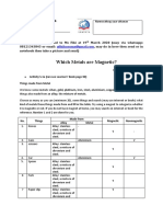 Which Metals Are Magnetic Worksheet