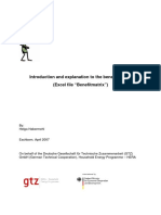 Introduction and Explanation To The Benefit Matrix (Excel File "Benefitmatrix")