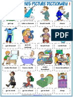 Daily Routines Vocabulary Esl Picture Dictionary Worksheets for Kids