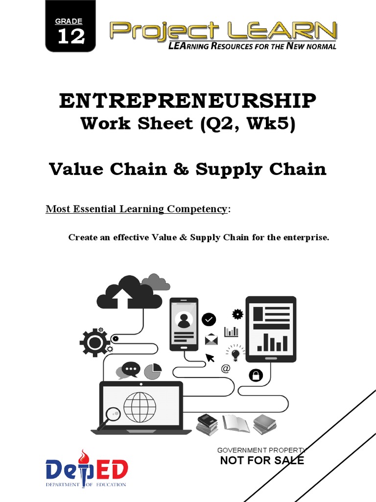 Value & Supply Chain Worksheet Guide | PDF | Supply Chain | Value Chain