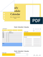 Daily Schedule Calendar: Here Is Where This Template Begins