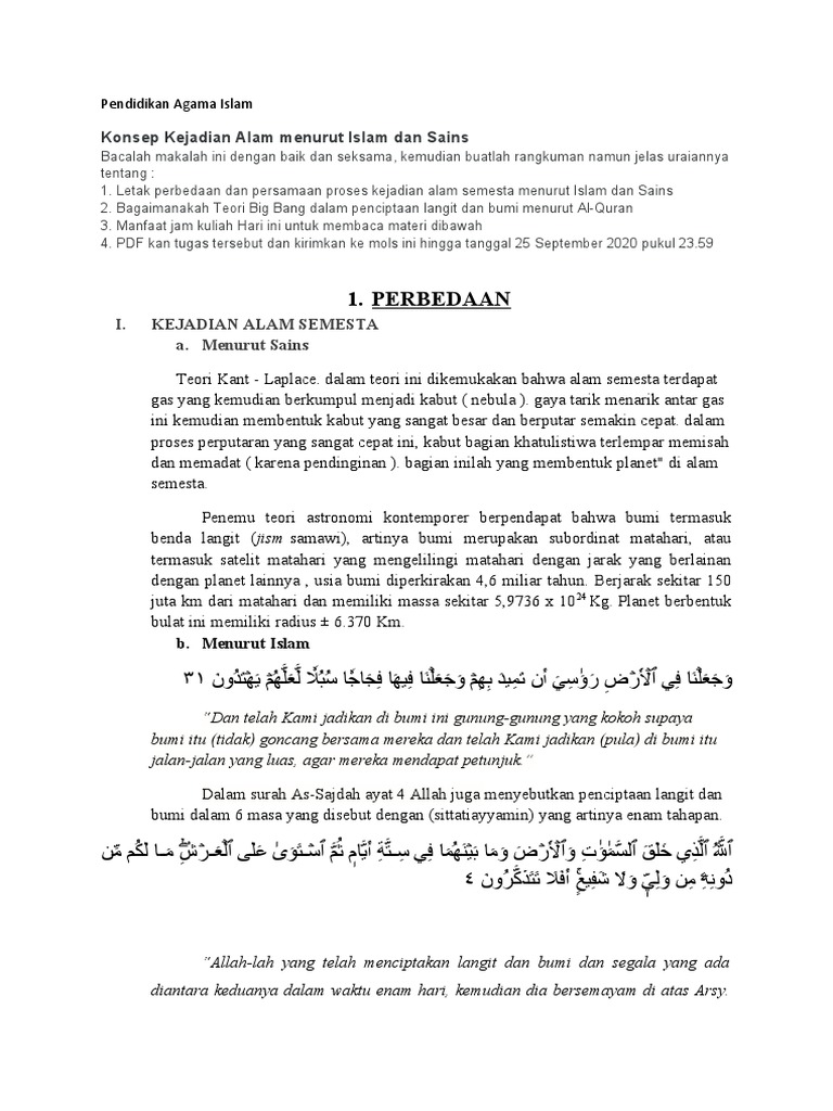 Kejadian Alam Islam Vs Sains Pdf
