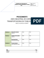 Procedimiento para Trabajo Seguro de Aseo Industrial de Correas Transportadoras