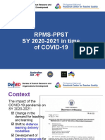 RPMS-PPST SY 2020-2021 in Time of COVID-19: Bureau of Human Resource and Organizational Development