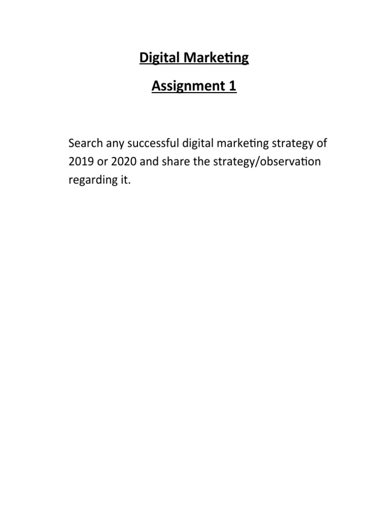 Assignment 1 - Session 1 | PDF | Career & Growth | Business