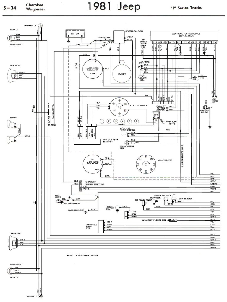 Wagoneer 81 FSJ Wiring Diagrams Opt PDF
