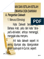 PENGERTIAN DAN ISTILAH-ISTILAH YANG SEMAKNA DENGAN DAKWAH