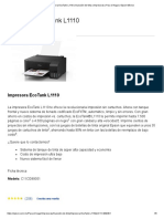 Impresora EcoTank L1110 - Inyección de Tinta - Impresoras - para El Hogar - Epson México
