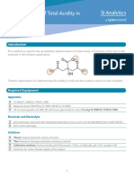 Determination of Total Acidity in Beverages: Titration Application M104