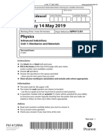 Edexcel IAL May 2019 Unit 01