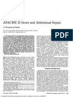 APACHE II Score and Abdominal Sepsis - A Prospective Study