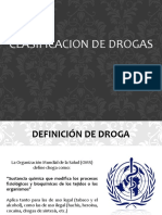 CLASIFICACION DE DROGAS  2020-2