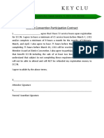District Convention Participation Contract