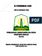 Dinas Pendidikan Aceh: Pembangunan Laboratorium Dan Ruang Praktikum Sekolah (16.05)