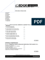 Upper Intermediate Mid-Course Test A: Pronunciation