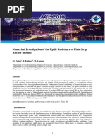 Numerical Investigation of The Uplift Resistance of Plate Strip Anchor in Sand