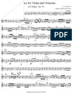 Romanza Op. 50 fácil - Violin I