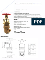 IE2600A-15-FF: 1.5" (F) NPT X 1.5" (F) NPT (BR) Adjustable Regulating Valve Information