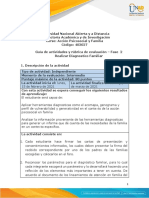 Guía de Actividades y Rúbrica de Evaluación - Unidad 2 - Fase 2 - Realizar Diagnostico Familiar