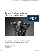 Laurie Anderson Will Leave Her Mark On The Norton Lectures - Harvard Gazette