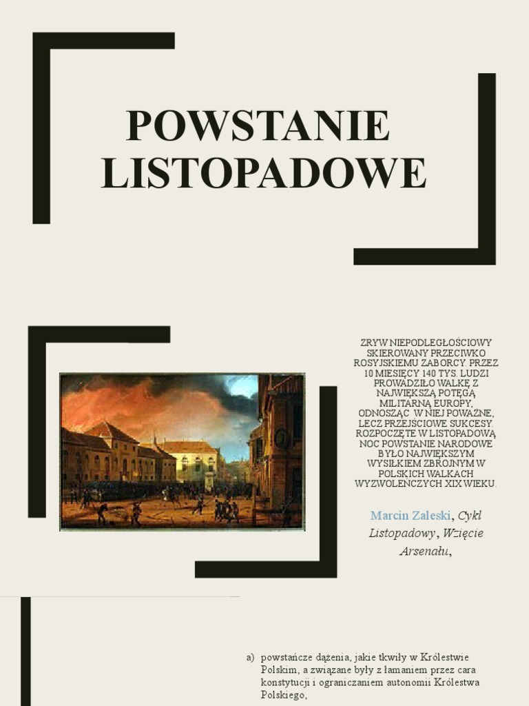 Ziemie Polskie Po Upadku Powstania Listopadowego Notatka