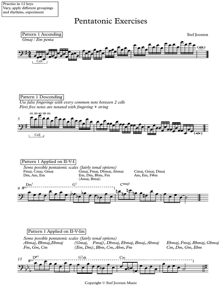 Pentatonic Exercises PDF