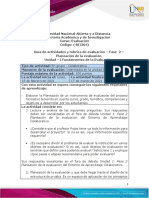 Guía de Actividades y Rúbrica de Evaluación - Unidad 1- Fase 2- Planeación de La Evaluación