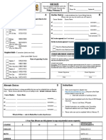 10th Grade Scheduling Card