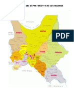 Mapa Politico de Cochabamba