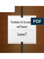 Vocabulary For Accounting and Finance 7