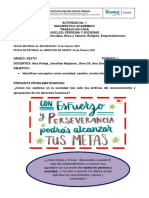 ACTIVIDAD No. 1 DIAGNÓSTICO 6° PYS NEE