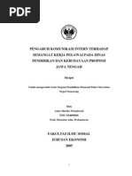 Download Pengaruh Komunikasi Intern Terhadap Semangat Kerja Pegawai Pada Dinas Pendidikan Dan Kebudayaan Propinsi Jawa Tengah by adee13 SN49571790 doc pdf